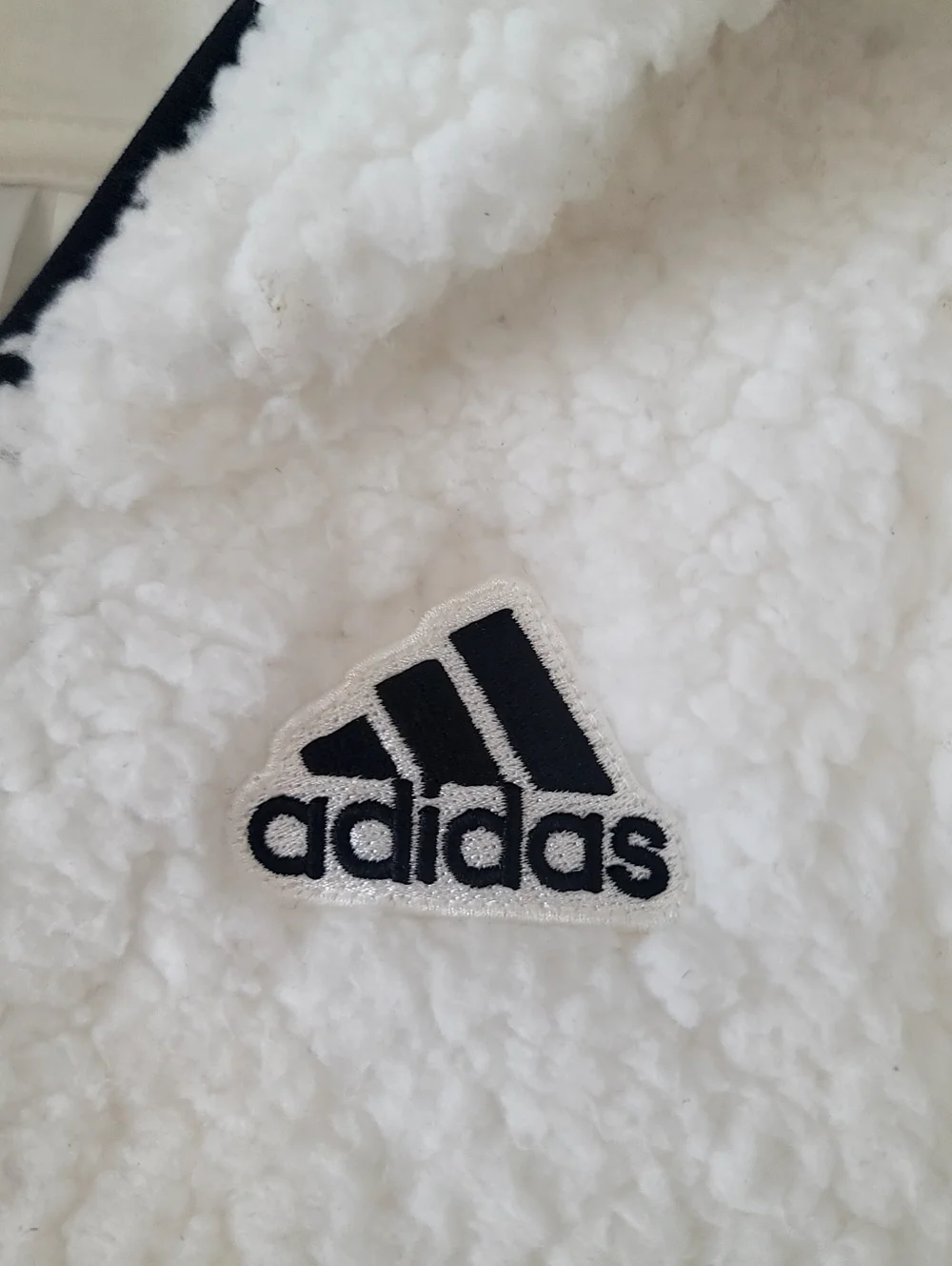 NWT Unisex Adidas Toddler Plush Sherpa Fleece Hooded Romper Jumpsuit 18M - Picture 5 of 13